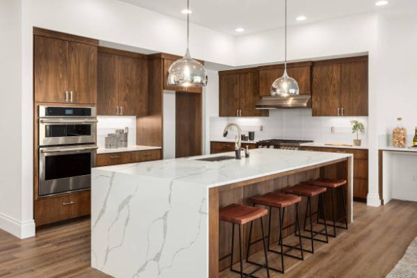 kitchen in newly constructed luxury home